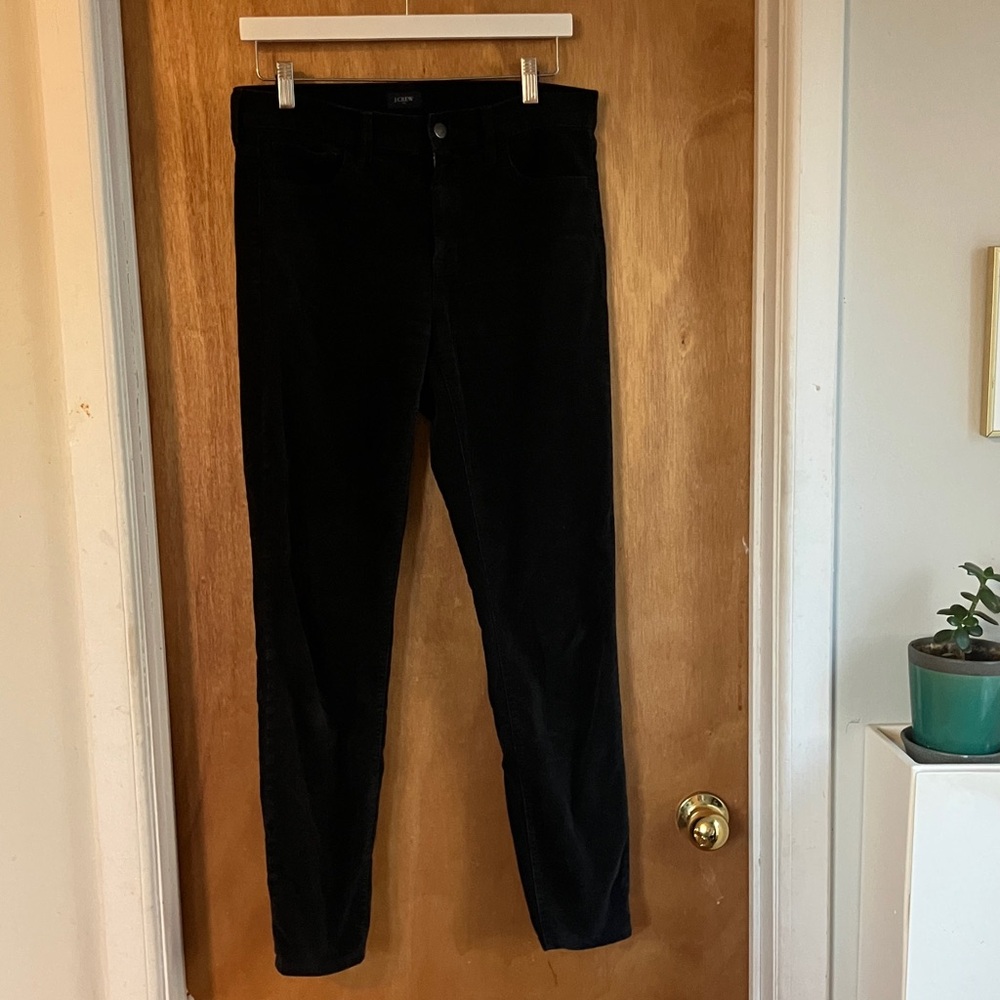 J. Crew Black Stretch Corduroy Trousers